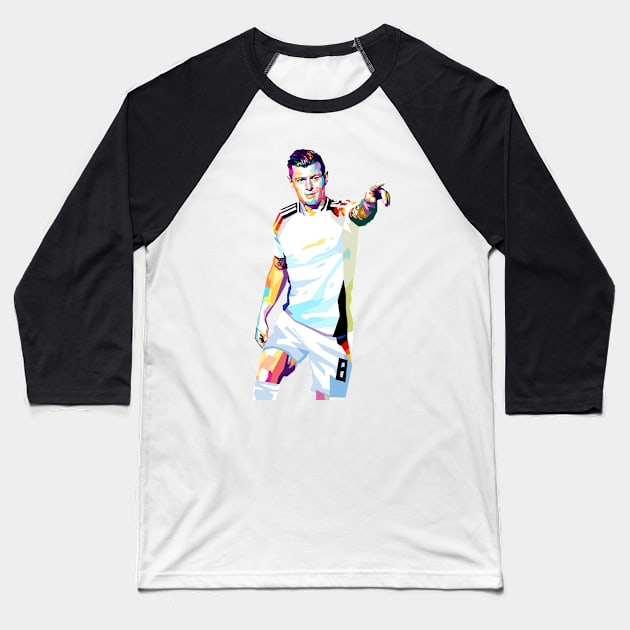 Toni Kroos Germany Fan Art Baseball T-Shirt by RJWLTG